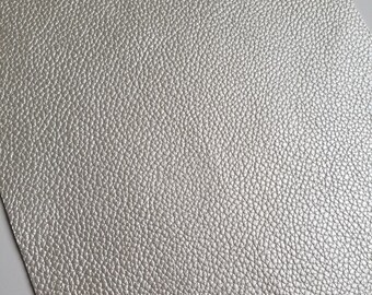 TEXTURED: LIGHTEST SILVER Pearl faux leather sheet,8x11 faux leather,silver metallic material,silver leather material,pink metallic fabric