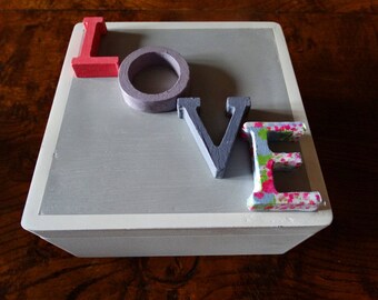 Hand-painted Wooden Love Memory Box