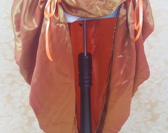 BLACK FRIDAY SALE Gold/Orange Shot Full Length Bustle Skirt-One Size Fits To A 52" Waist