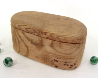 Butternut Burl Heartwood Box, wood urn, small cremation urn, pet urn, valet box, wood art, anniversary, retirement gift, wooden jewelry box
