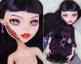 Vanessa - Monster High Custom Repaint Art doll OOAK Elissabat 17"