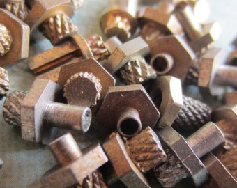 Vintage Brass Clock parts spindles - levers - Robot mix - Levers - Steampunk - Scrapbooking q45