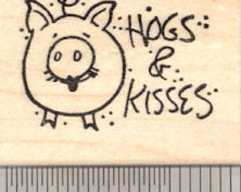 Download Hogs and Kisses bandana pig digital cut file svg pdf png