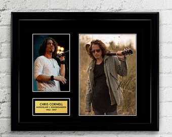 Chris Cornell Autograph - Poster Signed Art Print Artwork - Grammy Billboard - Lead Vocalist Soundgarden Audioslave - Black Hole Sun
