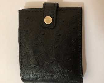 + Genuine ostrich leather tickets wallet card