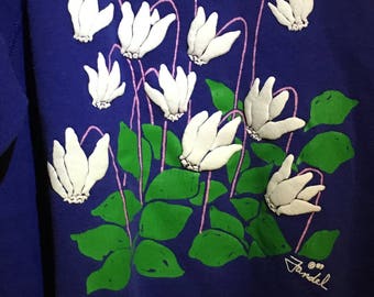 vintage 80's hand painted comfy sweater