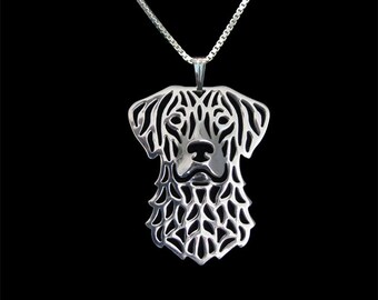 chesapeake bay retriever - sterling silver pendant and necklace