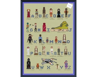 Star Wars Superhero Alphabet Cross Stitch sampler DIGITAL PDF (pattern only) Unofficial Inspired by The Force Awakens