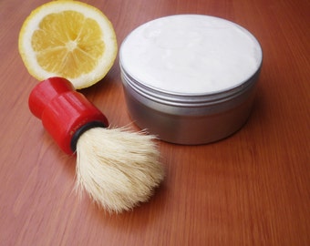 SHAVING CREAM SOAP - Handmade shaving cream - Shaving soap with shea butter - Men skin care - Organic shaving cream soap-Gift for him