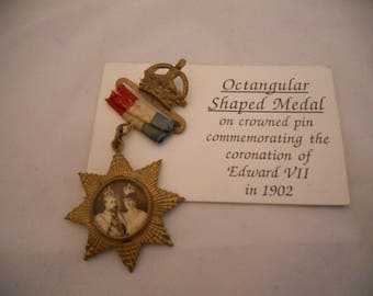 Edward Vii commmorative pin 1902