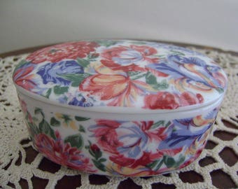 Vintage Porcelain Flower Dish Japan