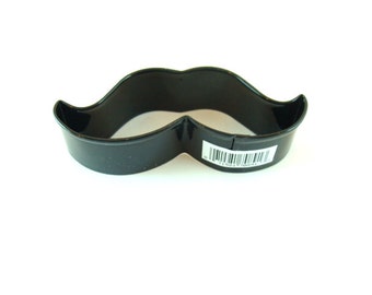 Handlebar Moustache Black 3.75 Inch Color Coated cookie Cutter Fathers Day Man Birthday