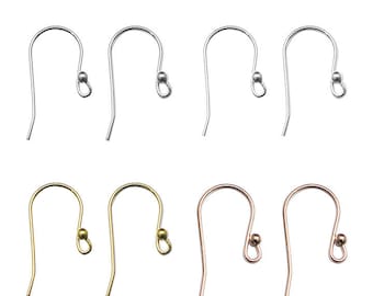 925 Earring Hooks Sterling Silver Ear Wires Simple Style Hook Earrings With 1.5mm Ball ID25781