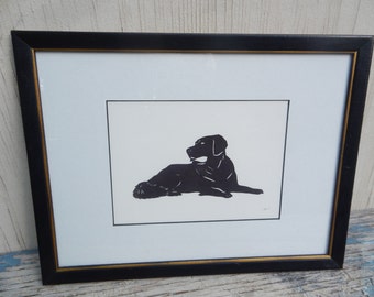 Black Laborador Retriever Paper Cut Silhouette!