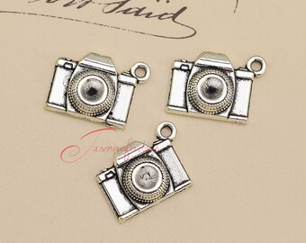 20PCS--21x16mm Camera Charms, Antique Tibetan Silver Camera charm Pendants, DIY Findings, Jewelry Making