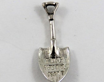 Shovel that says I Dig You The Most Sterling Silver Charm of Pendant.