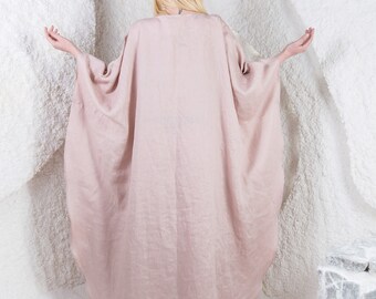 Linen dress, linen fabric, linen clothing, linen dresses for women, linen kimono, long linen dress, linen robe, linen clothes, linen/ LD0014