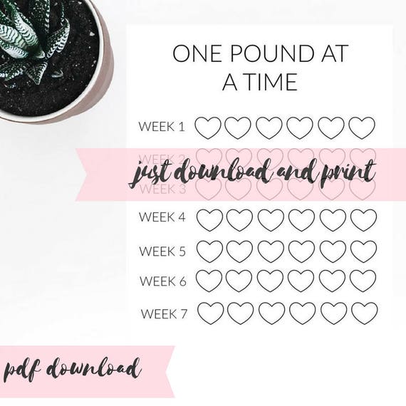 weight loss chart to print