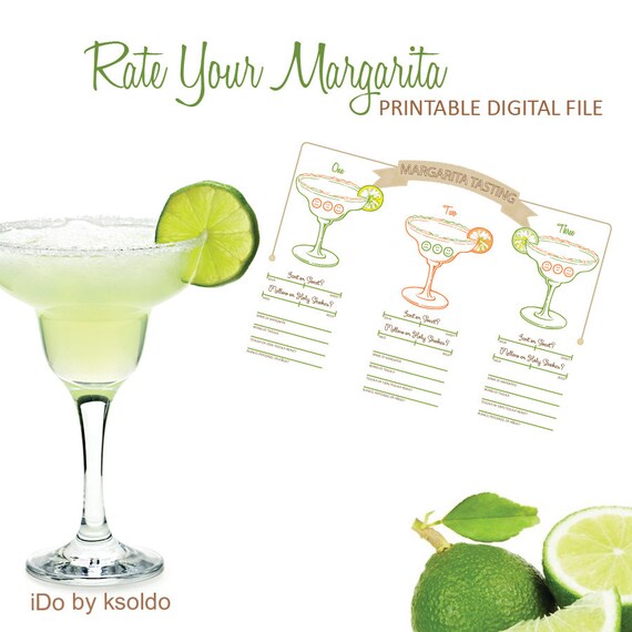 Margarita Tasting Margarita Rating Sheet Margarita Score