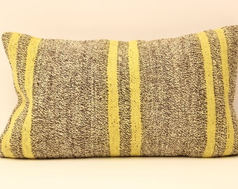 12x20 Turkish handmade kilim pillow cover.12x20 decorative home design OE-25