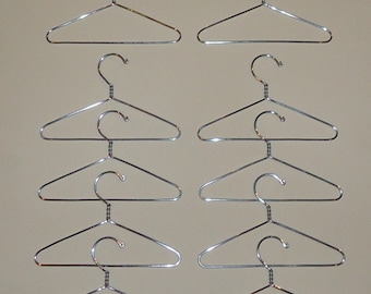 Doll Clothes Hanger Set of 10 - 5 inch - Wire