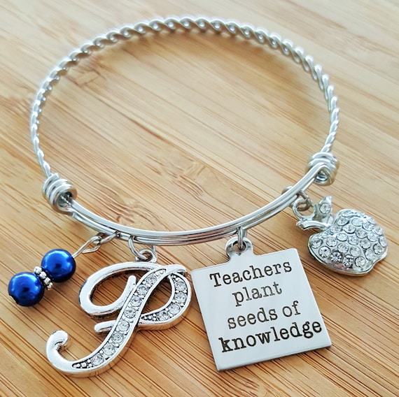 Teacher Appreciation Gift Teacher Gifts Teacher Bracelet Teacher Jewelry Preschool Teacher Gifts Teachers Plant Seeds of Knowledge