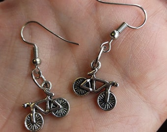 Earrings Silver bikes. Slopes Bike