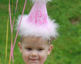 TLB Custom Boutique Monogrammed Crown Princess Personalized Birthday Party Hat Boy Girl