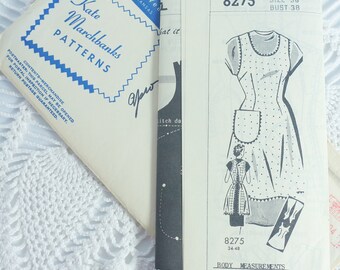 Vintage Mail Order Sewing Pattern- Patt-O-Rama Patterns 8275 Ladies Apron Size 36 Bust 38