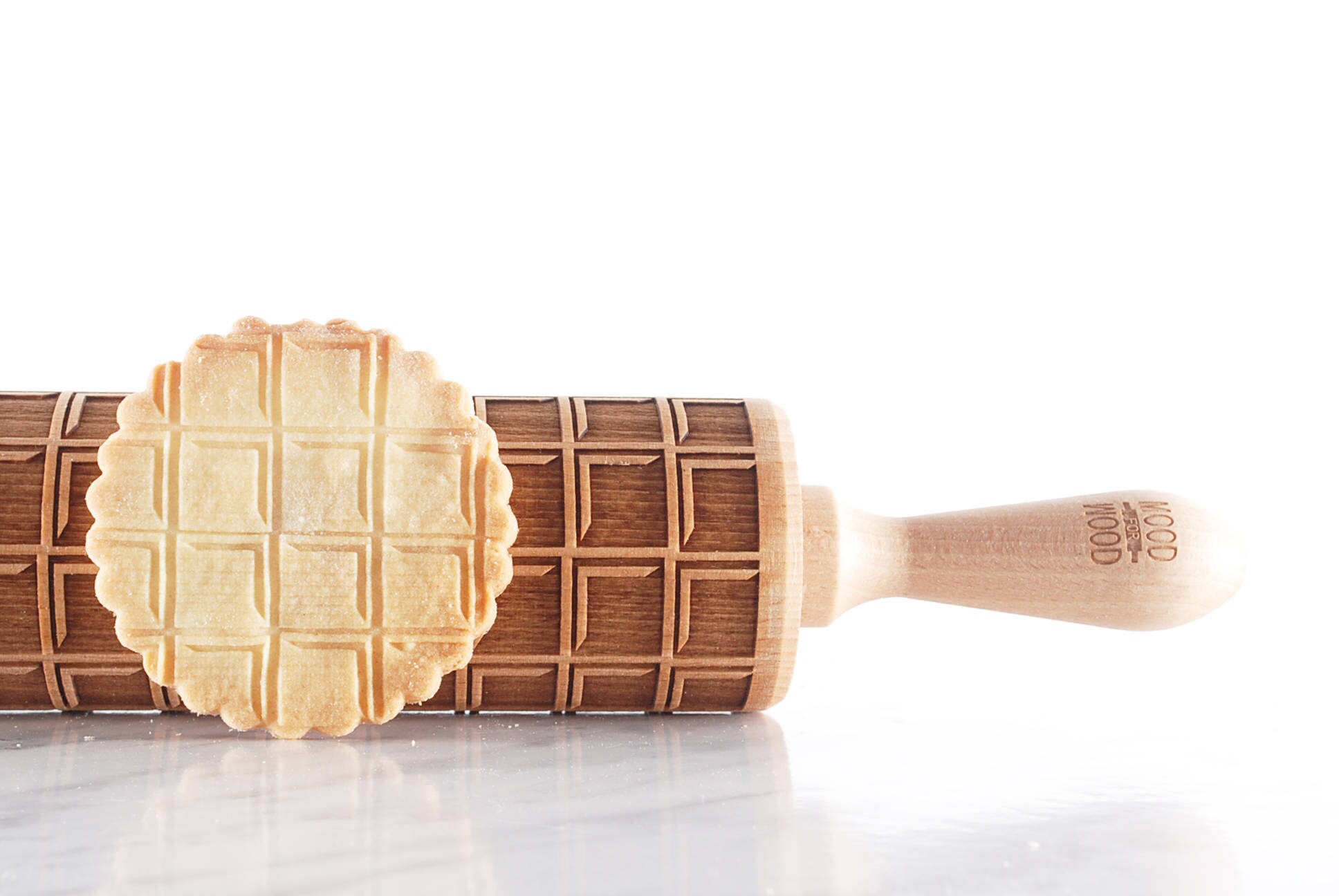 CHOCOLATE embossed engraved rolling pin for cookies