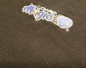 Vintage Black Antigua Sport Orlando Magic Embroidered Polo, size XL