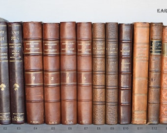Antique Leather Bound Books for Decoration - 1780 to 1930