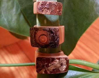Hand crafted wood rings