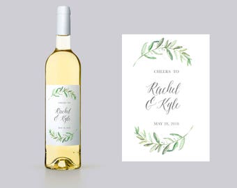 Personalized Couples Wine Label. Editable Wedding Wine Labels. Wedding Wine Bottle Labels. Couples Wine Bottle Labels Engagement Wine W12