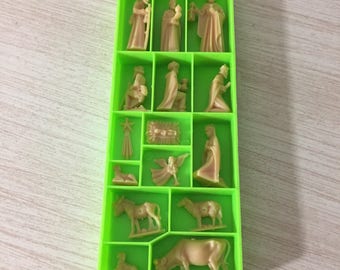 Vintage Miniature Religious Nativity Scene