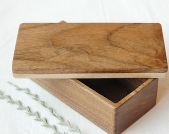 Walnut wood box, Wooden box, Keepsake box