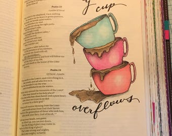 Bible journaling printable, psalm 23