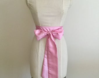 Pink Bridal Sash - Bridal Sash Belt - Bridal Sash Bow.