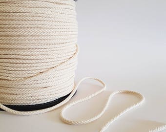 4mm Macrame rope 50m Braided cotton rope 5 /32 in Macrame material Cotton cord. Macrame cord.