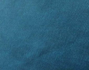 SALE Basque Blue Featherwale Corduroy Fabric -- 44"/45"" Wide