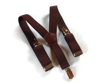 adult suspenders BROWN suspenders groom suspenders toddler suspenders child suspenders father suspenders wedding suspenders women suspenders