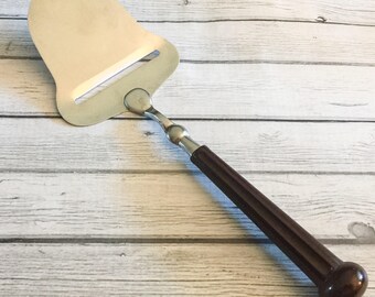 Cheese Slicer Plane Oxford Hall Fashion Wear Brown Mid Century Modern Stainless Utensils 1970s MCM