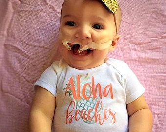 Aloha Beaches Baby Onesies® brand by Gerber® // Beach Onesie // Hawaii Onesie
