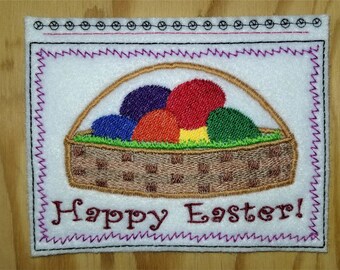 Embroidery Greeting Cards by DiElobi – Easter #1