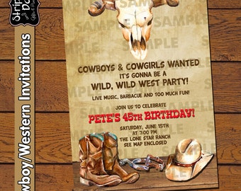 Cowboy Invitations For Adults 9