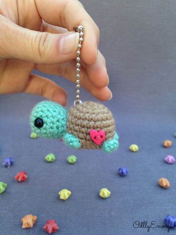 stuffed turtle keychain