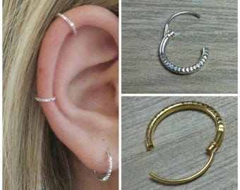 Hoop earrings, Sterling silver hoop, Small hoops, Silver hoops, Tiny hoops, Small silver hoops, Gold cartilage hoop, Delicate hoops, Hoops