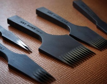 Leathermob Amy Roke Pricking Iron for Leathercraft, Saddle Stitch, sewing, Stitching Chisel leather craft tool