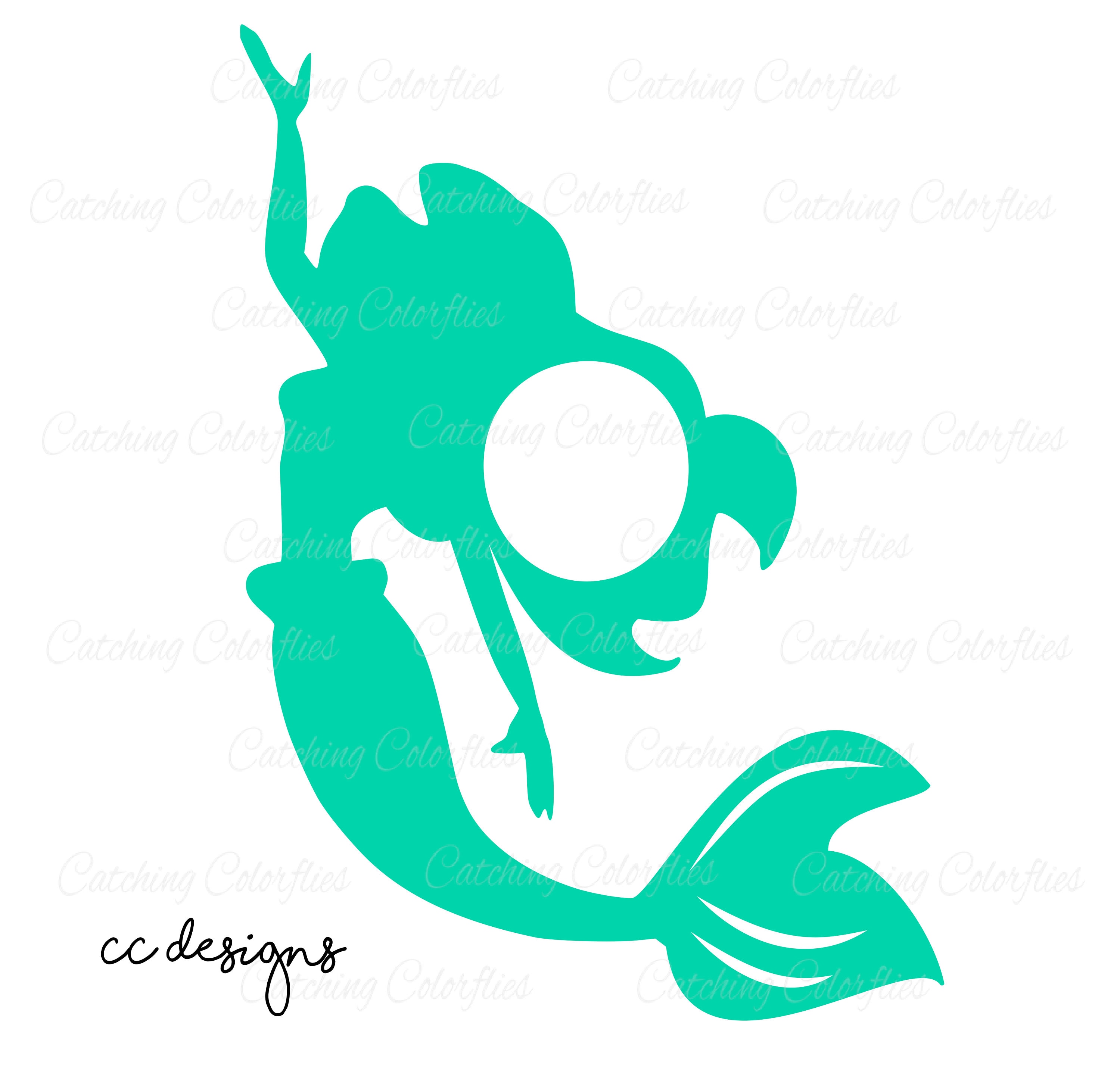 Download Mermaid Monogram SVG Cut File SVG cut files to use with