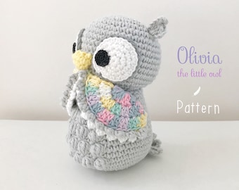 PATTERN/ TUTORIAL (English) Amigurumi Owl - "Olivia the Little Owl" pdf - US terminology